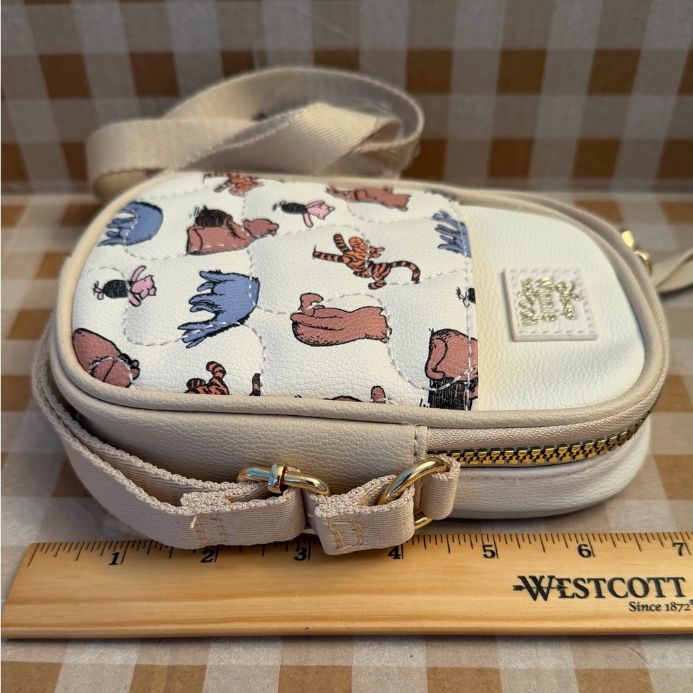 Primark Winnie the Pooh Characters Crossbody Phone Holder Bag Cream New w Tag - Picture 5 of 7